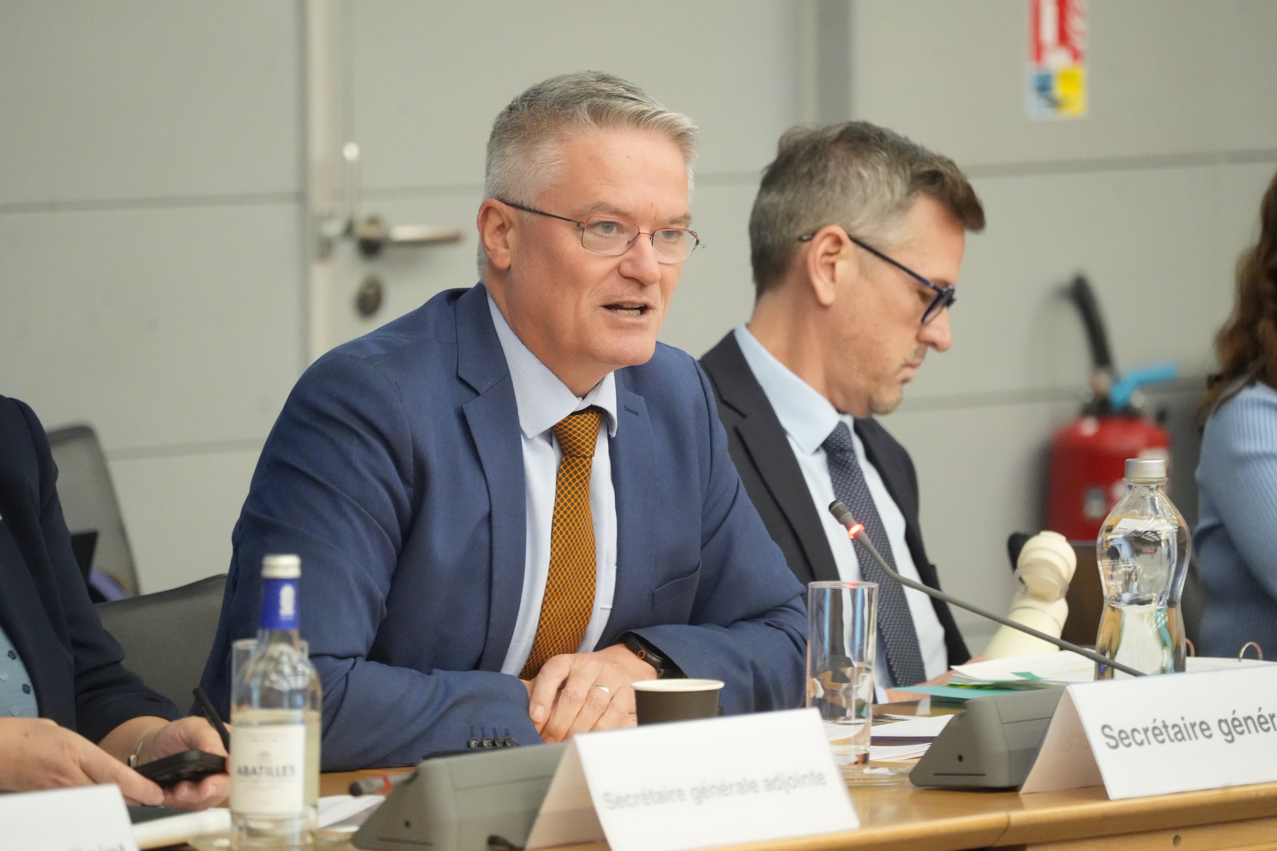 OECD Secretary-General Mathias Cormann delivering remarks.