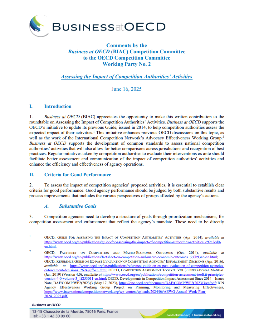 assessing the impact of competition authorities