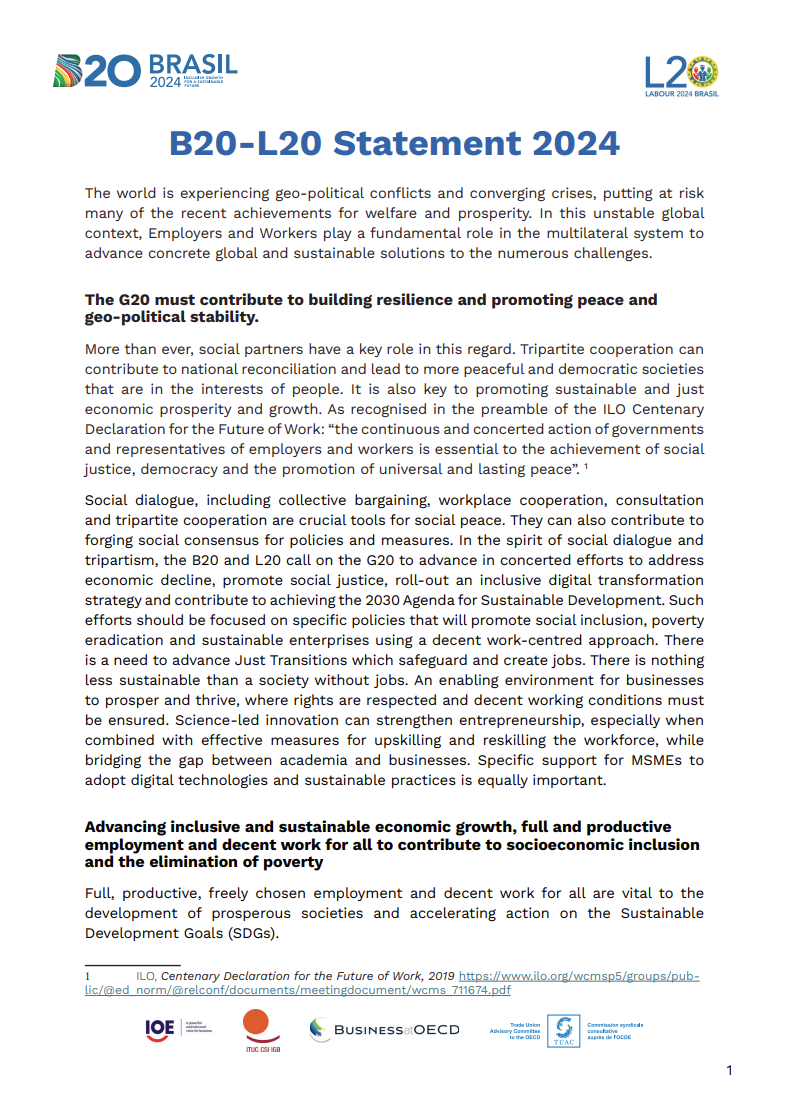 B20-L20 statement 2024