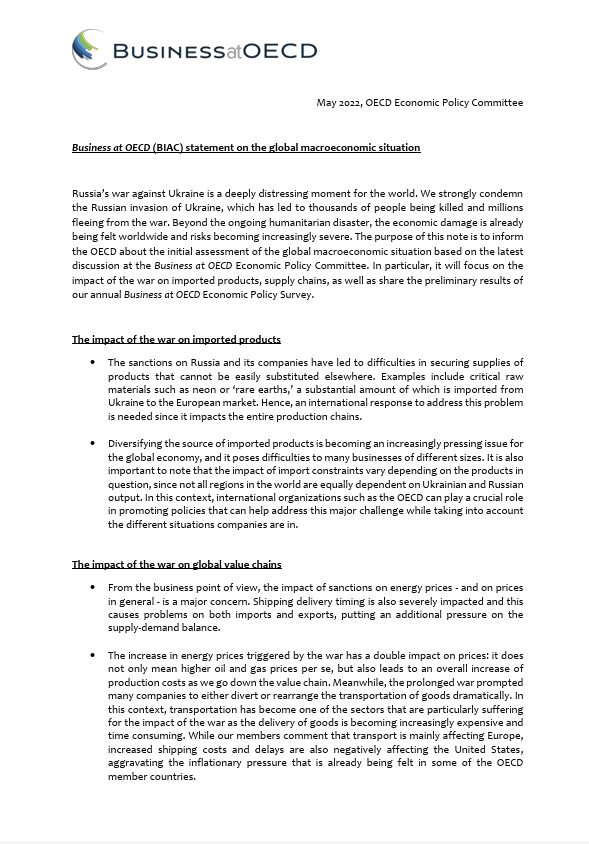 background note on the global macroeco outlook