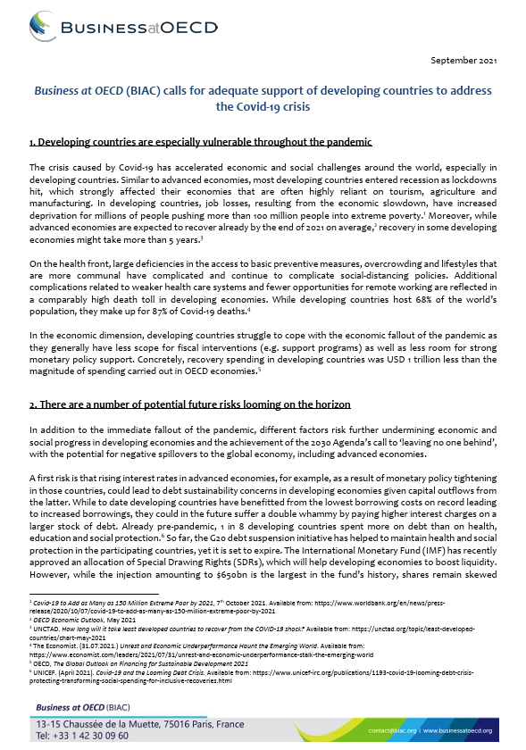 calls for adequate support covid