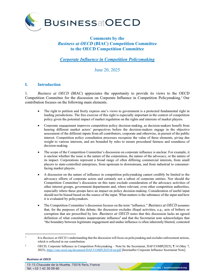 corporate influence in competition policymaking