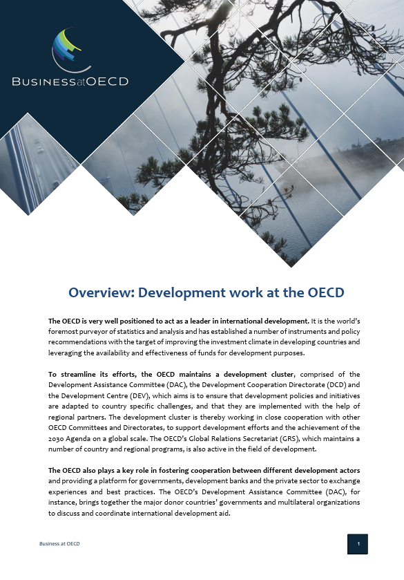 development work at the OECD