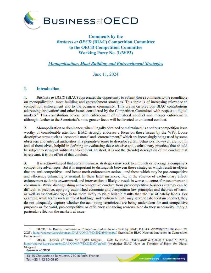 monopolisation moat building and entrenchment strategies