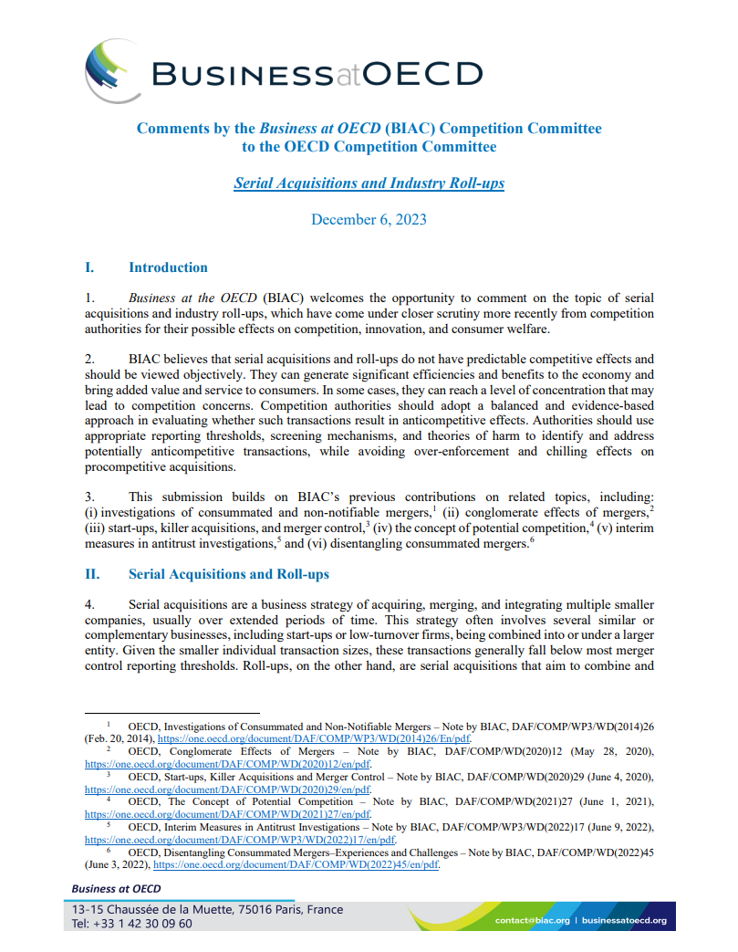 serial acquisitions and industry roll-ups