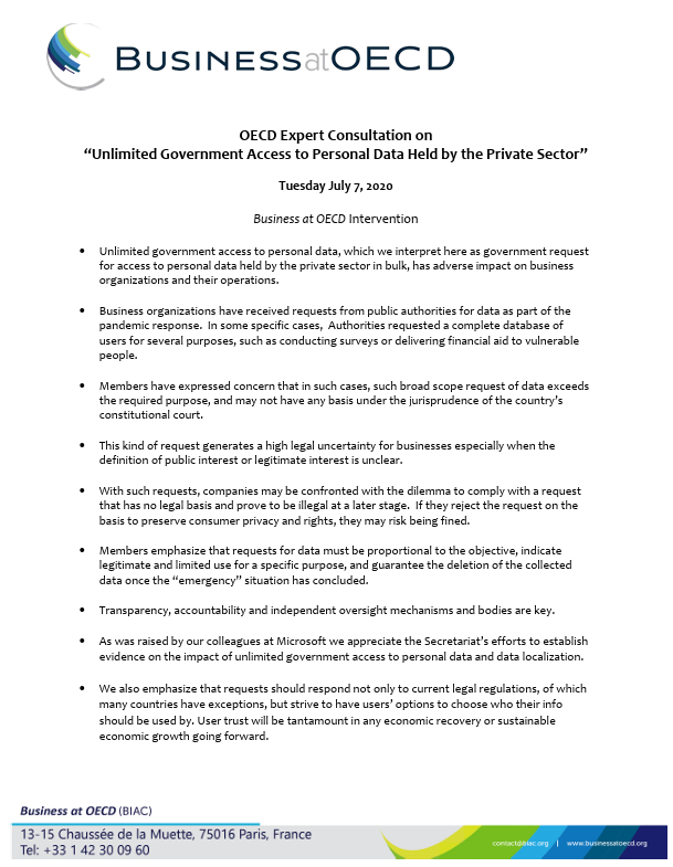 unlimited governmant access to personal data by government